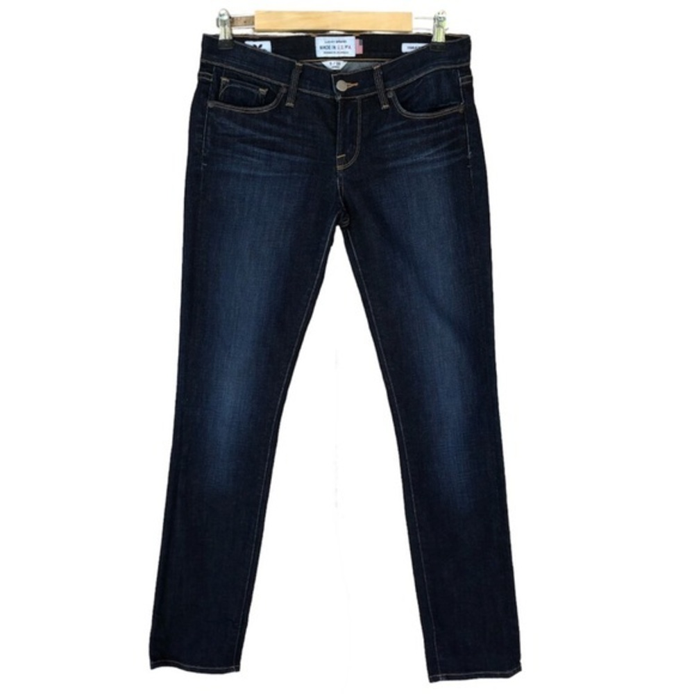 Lucky‎ Brand Nade in USA Charlie Mid-Rise Skinny Jeans Dark Blue 6/28 Ankle